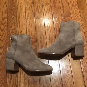 COACH Taupe suede Bonnie Ankle Booties SZ 8
